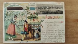 Litho Suchard Karte Zug um 1900