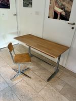 Schulpult mit Stuhl, höhenverstellbar, Topzustand