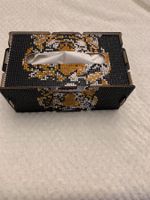 Edle Taschentuchbox mit Tiger-Motiv, Handarbeit, Deko