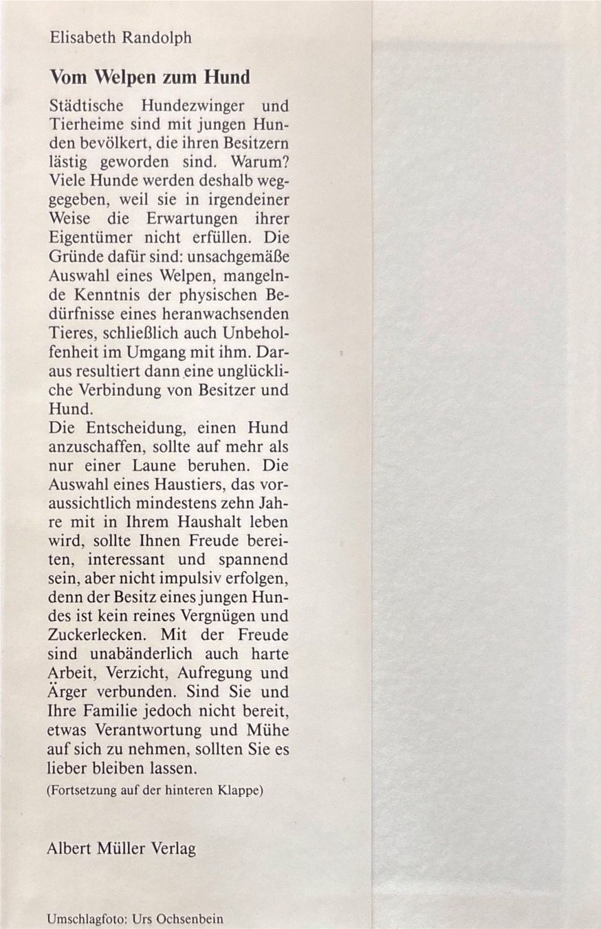 Libri: Vom Welpen zum Hund – Nuovo (secondo la descrizione) da Sarnen venduto da Livres 2