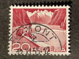 Schweiz 1955 Stausee 20 Vollstempel ROMONT 12.XI.55