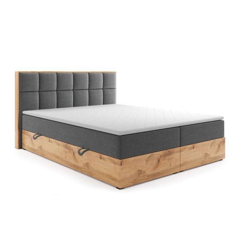 Lits: BOXSPRINGBETT mit EICHENUMRANDUNG 180CM H3 INKL TOPPER -50% – Neuf avec emballage d'origine à Recherswil par Moebel_Outlet 2