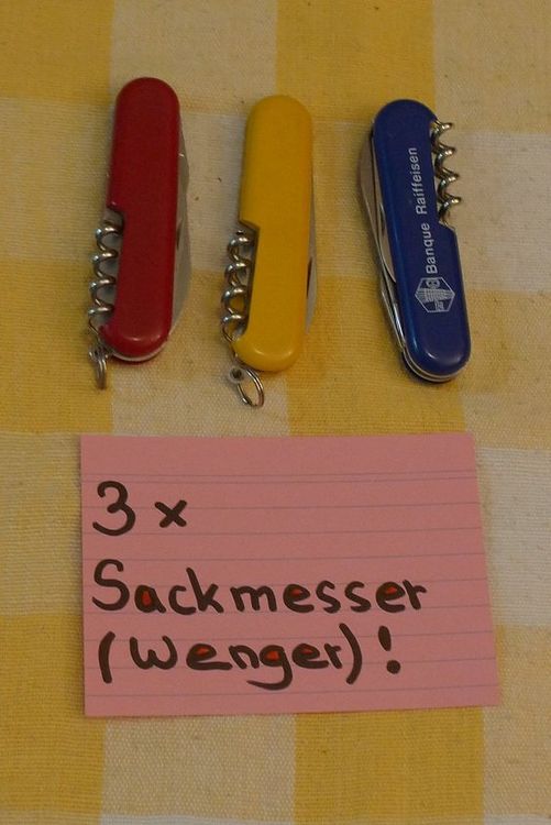 Wenger Coltelli tascabile: 3x Sackmesser (Wenger)! – Usato da Bern venduto da bn1640
