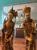 Asiatische Figuren Paar Mann und Frau Vintage 