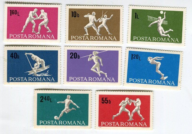 Tutti i francobolli: Briefmarken "Sport". Rumänien. – Nuovo e nell'imballaggio originale da Basel venduto da Butsch5