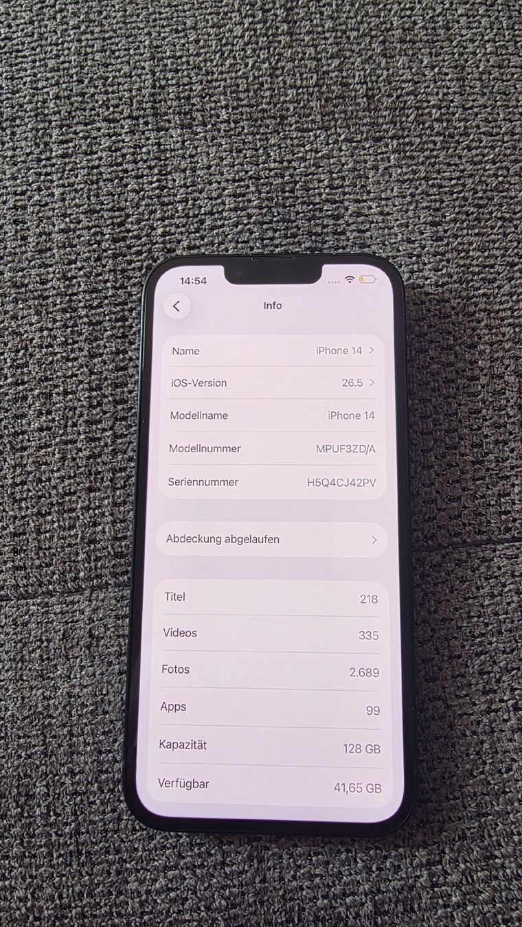 Apple Telefoni cellulari / Smartphones: IPhone 14 128GB Midnight //  AB 1 CHF – Nuovo (secondo la descrizione) da Interlaken venduto da Stueffe 4