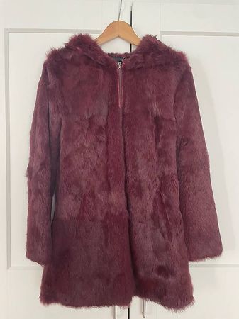 AirField Echtpelzjacke (Kaninchen) rot