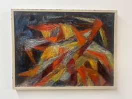 Ölgemälde auf Holz der brennende Phönix von Paula Schudel 68