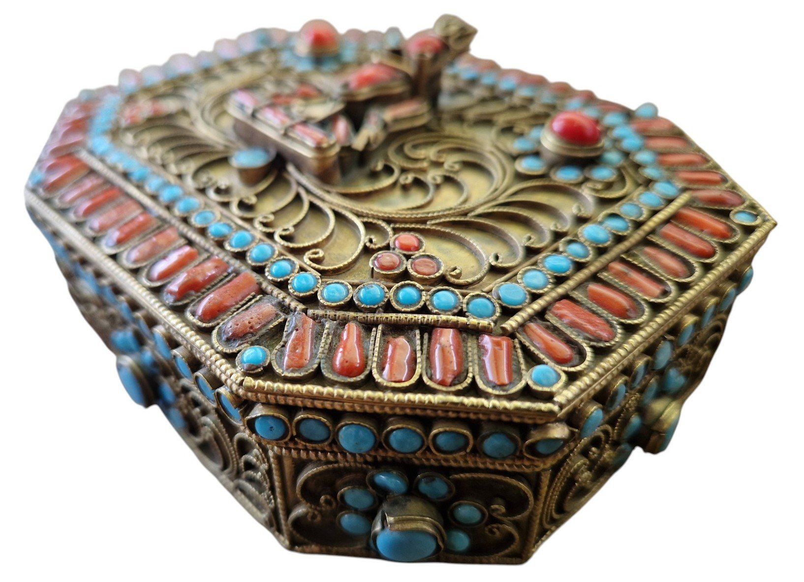 Barattoli: antike Amulett-Box Tibet – Usato da Mörschwil venduto da antiksalon21 6