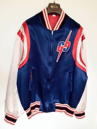 GUCC GG Seide VARSITY Polyester Oversize JACKET L ORIGINAL