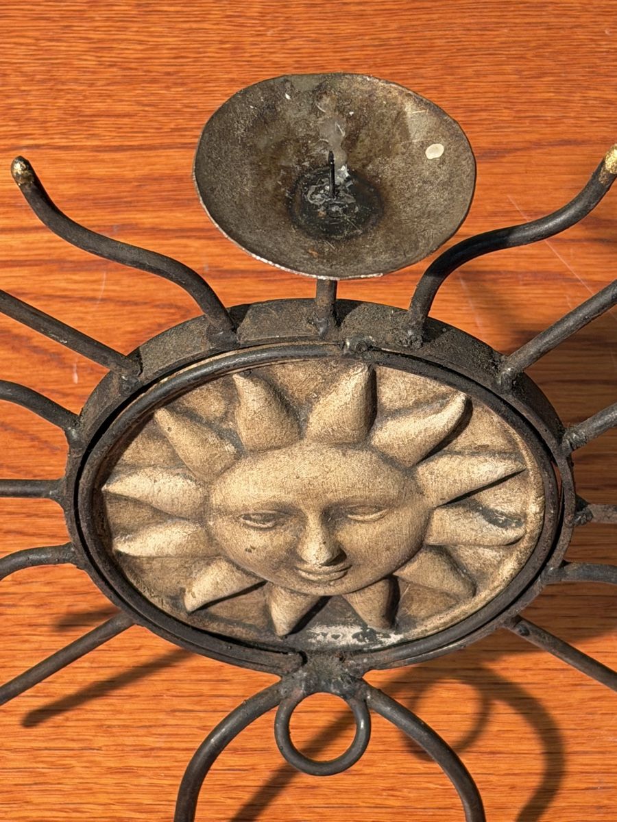 Portacandele: Rustic Sun Candle Holder – Usato da Lausanne venduto da vas_mbk2 3