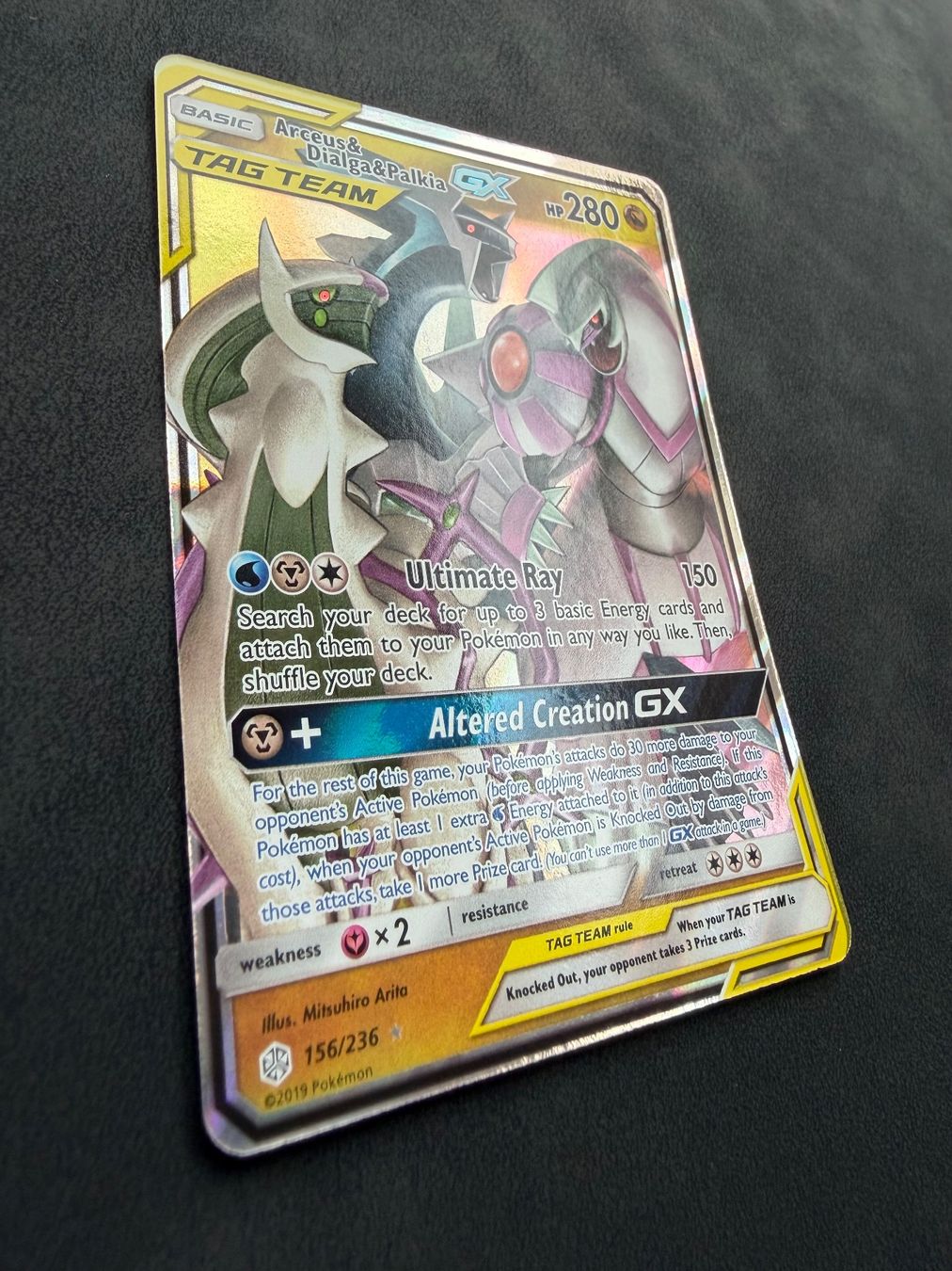 Pokémon Carte collezionabili: Arceus & Dialga & Palkia GX TAG TEAM | Cosmic Eclipse | EN – Usato da Aarau venduto da fgr15 2