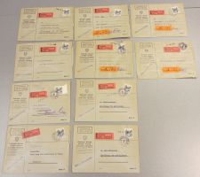 1942/1943; 10 x exprès Militärsache mit Frankatur Officiel