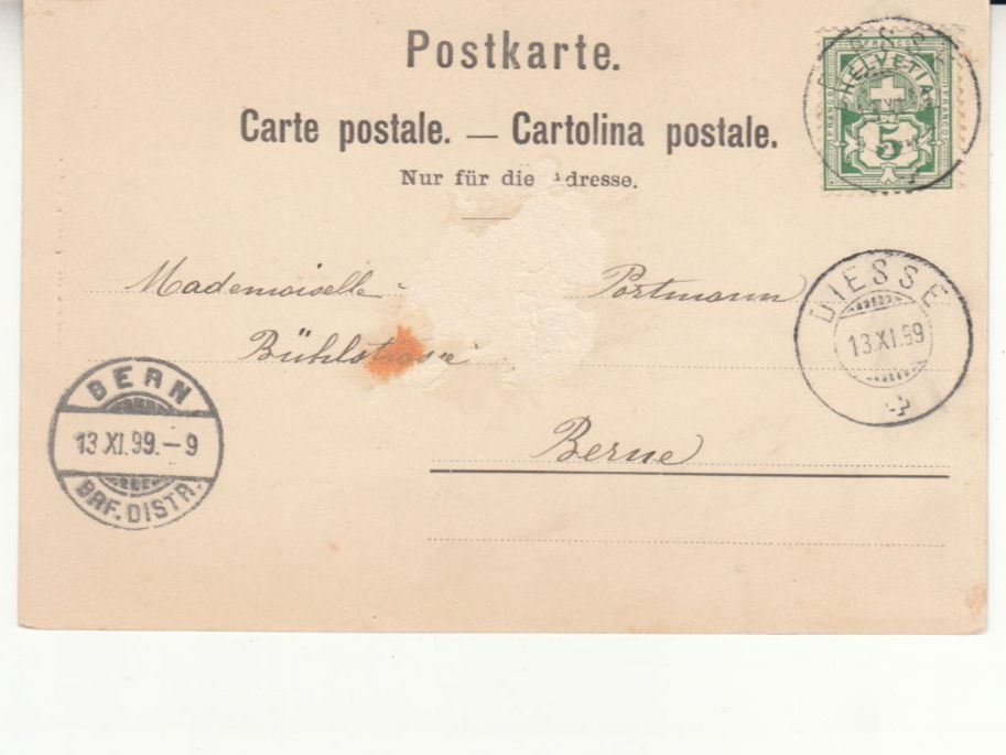 Ansichtskarten: Diesse 1899 – Gebraucht aus Bürglen TG von StampGraf 1
