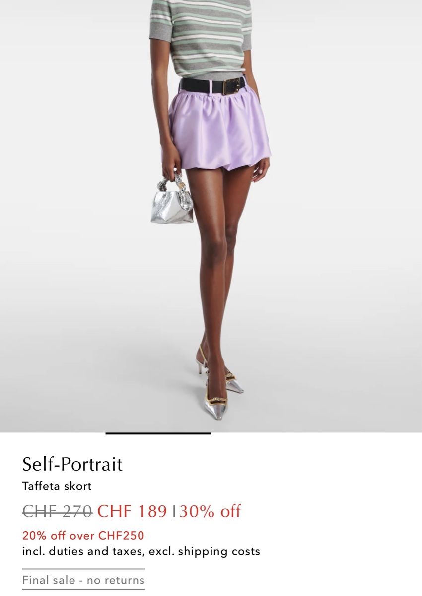 Self-Portrait Gonne: Self-Portrait Skort mit Gürtel grosse L/40 – Nuovo (secondo la descrizione) da Regensdorf venduto da Sirodtpycpvu 1