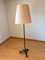 Stehlampe Metall gedreht mit hellem Stoffschirm gebraucht