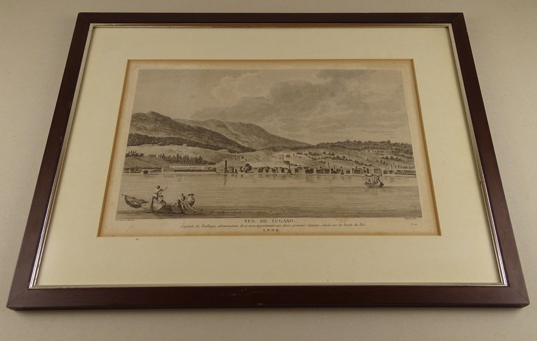 Stiche: LUGANO, KUPFERSTICH UM 1780 – Gebraucht aus Grüningen von Kartensammler