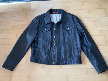 Lederjacke schwarz Grösse 54 neuwertig