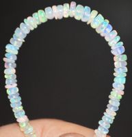Armband L-7094 – Äthiopische Opal Rondellen 3 bis 4,5 mm 16,