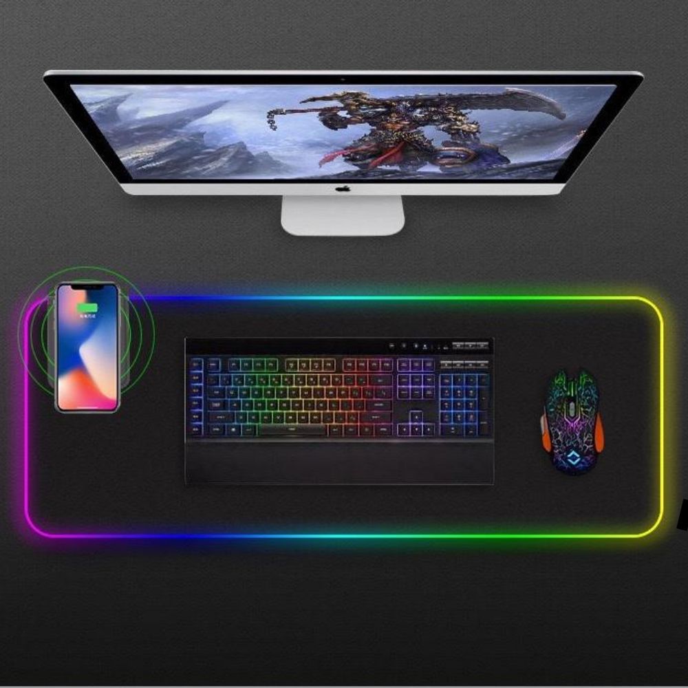 Tappetini per mouse: Mauspad mit Qi und RGB – Nuovo e nell'imballaggio originale da Dietlikon venduto da Salesmax 4