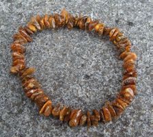 ♥ HERREN  ARMBAND / Baltischer Bernstein / GRÜN GRAU ♥