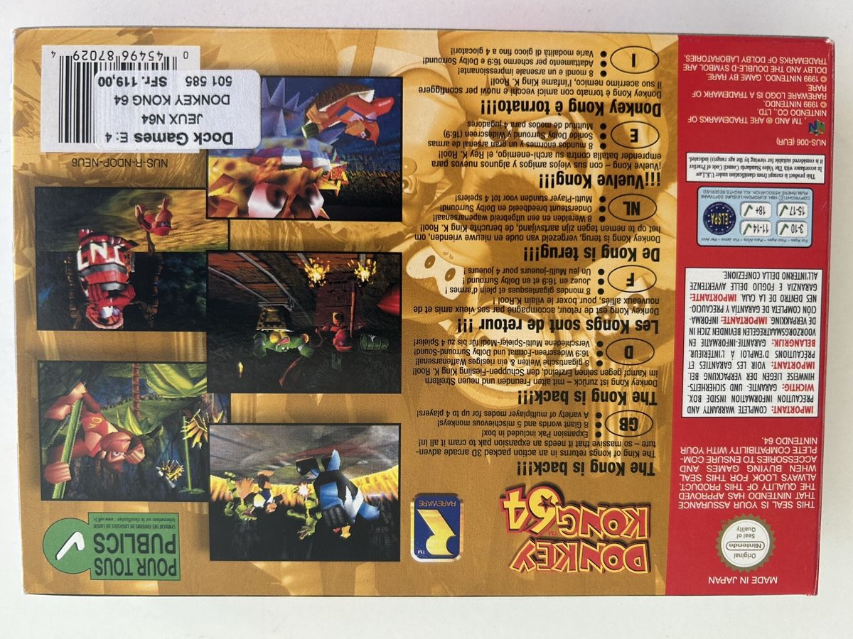 Nintendo Spiele: Donkey Kong 64 mint condition  – Gebraucht aus Pully von PongDayOne 1