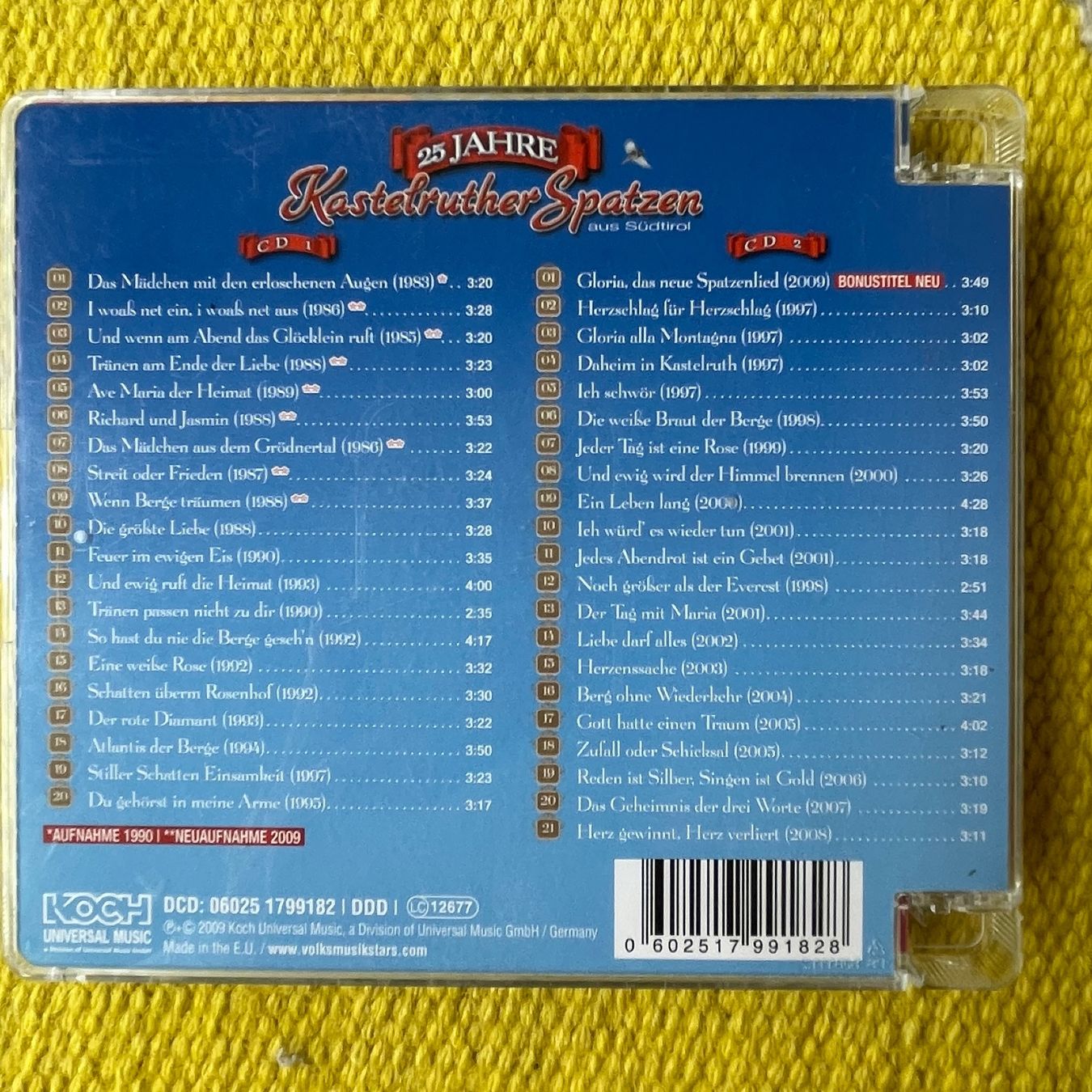 CDs: KASTELRUTHER SPATZEN-2CD 40 IHRER GRÖSSTEN HITS – Gebraucht aus Rorschacherberg von CD-Roli 1