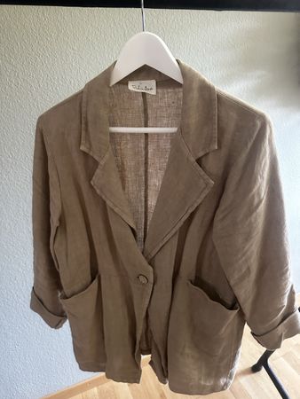 Bohemianaa Leinen Sommer Blazer, Beige, Gr. M, Top! (51)