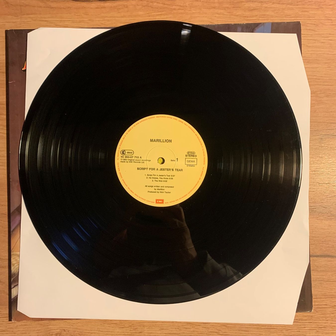 Vinyles: MARILLION - SCRIPT FOR A JESTER'S TEAR...OG EU 1983...VG/VG+ – D'occasion à Gals par Diskopatshop 3