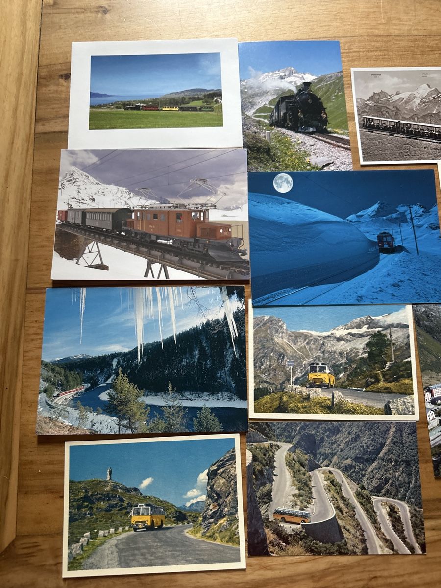 Cartes: Eisenbahn und Postauto Schreibkarten – D'occasion à Frauenfeld par aluma14