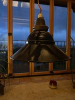 Antike Vintage Industrie Lampe Email