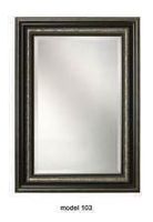 Spiegel ROMA silber schwarz 98 x 198 cm mit Facette