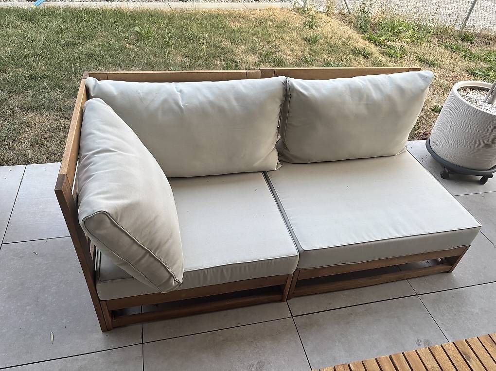 Sofas: *Moderne Gartenlounge aus Echtholz* – D'occasion à Embrach par imperium.daje 1