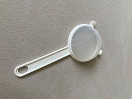 Küchensieb / Teesieb: weiss Kunststoff 7 cm Durchmesser