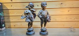 Antike Bronzefiguren Kinderpaar