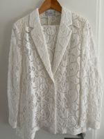 DAMEN HOSENANZUG WEISS NEUE M/L SEMITRANSPARENT SPITZE
