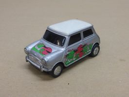 Mini Cooper Spielzeugauto silber gebrauchter Zustand