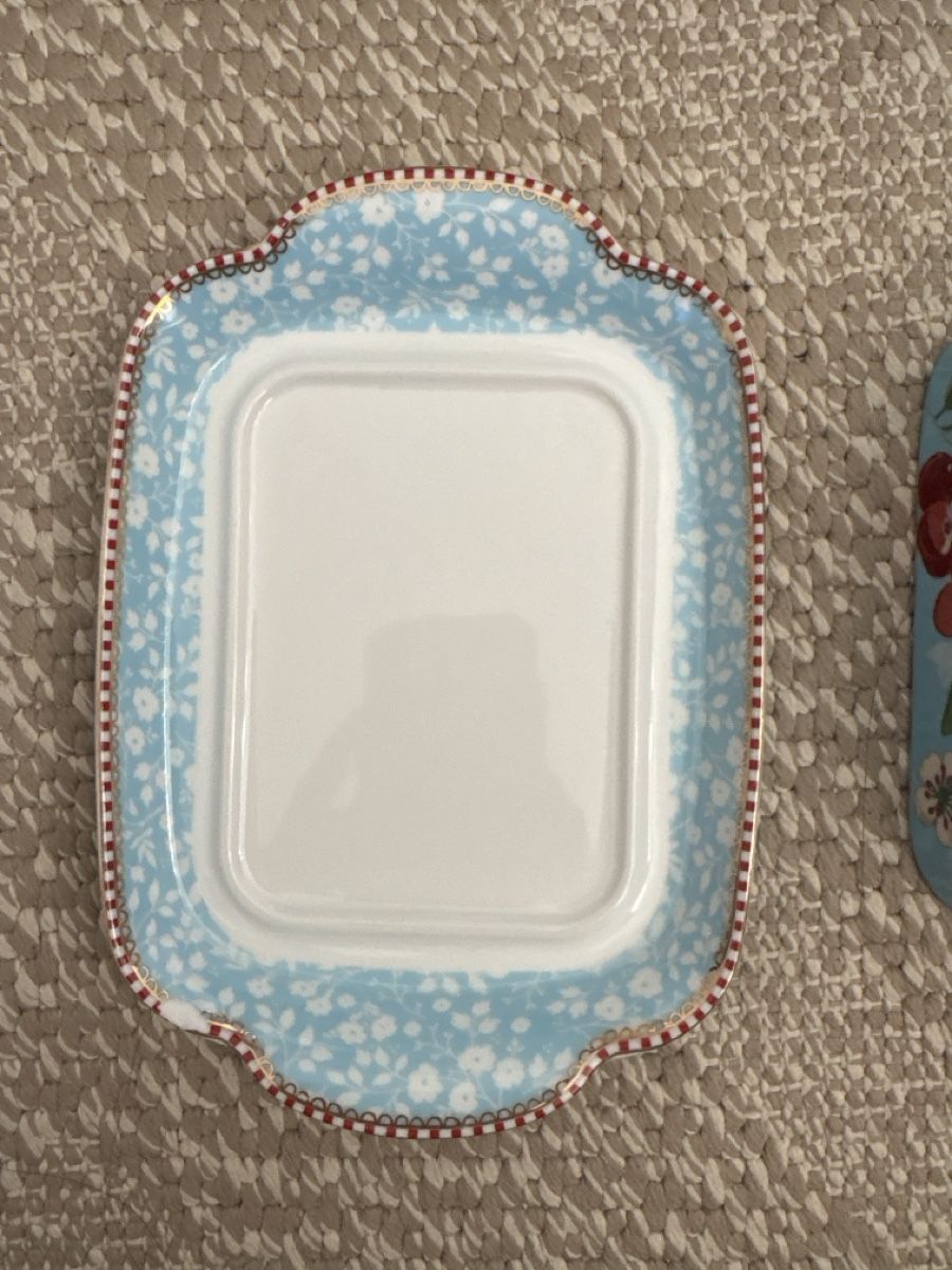 Altre Stoviglie: Butterdose mit Kolibri und Blumenmuster blau – Usato da Luzern venduto da One0911 2