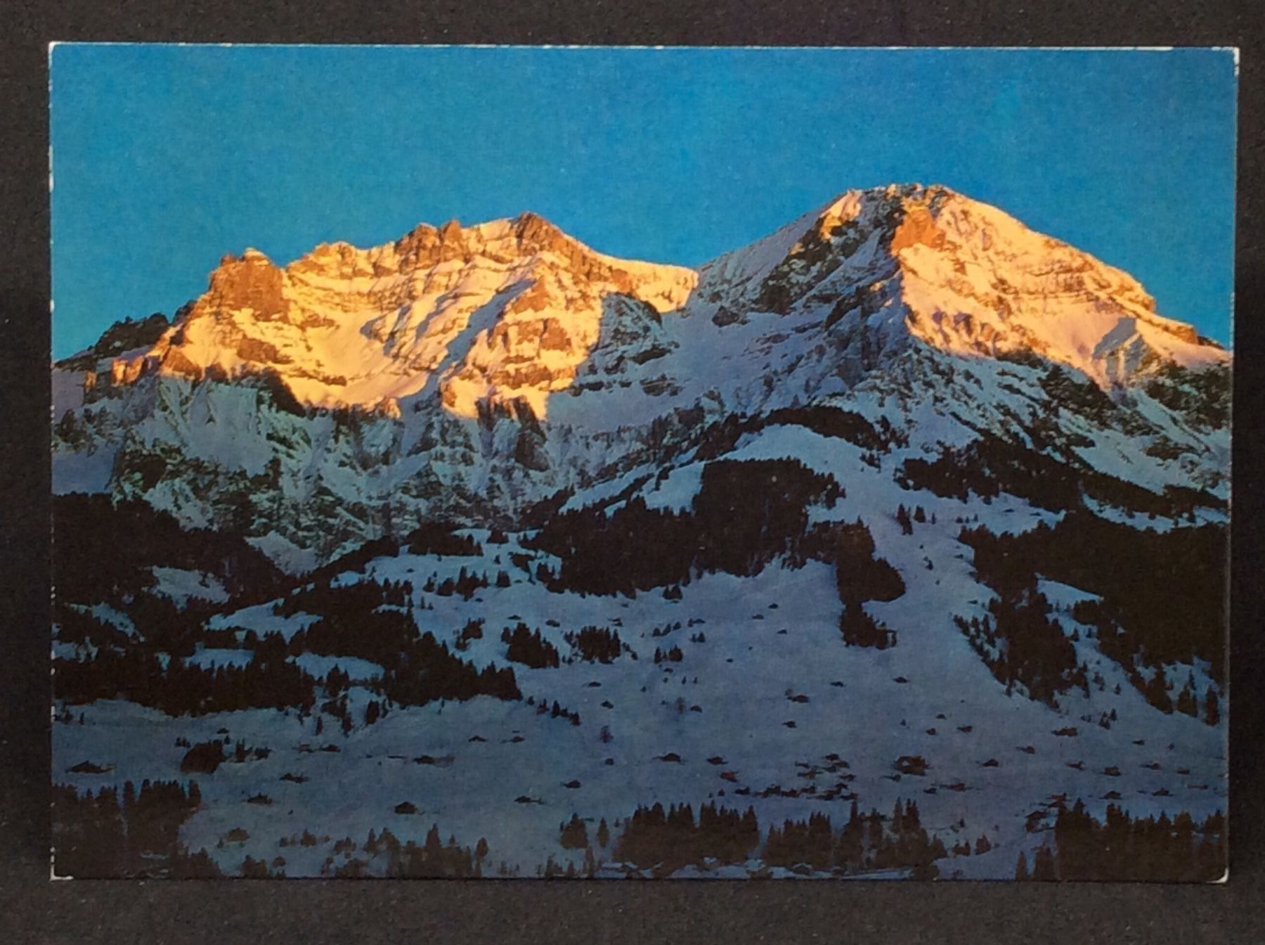 Cartoline postali: Abendrot am Grosslohner – Usato da Widnau venduto da Brusi9