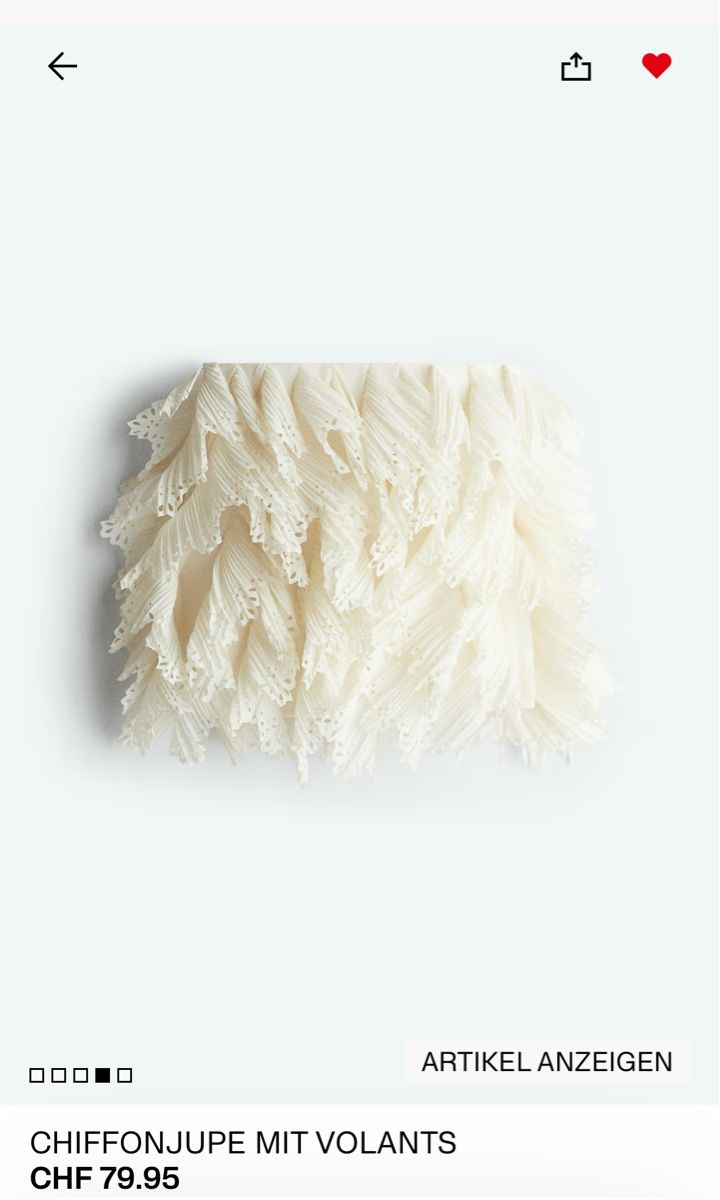 H&M Röcke: Cream Ruffle Skirt - Unique Volant Design, Perfect for – Neu und originalverpackt aus Zürich von BettinaMarie2308 3