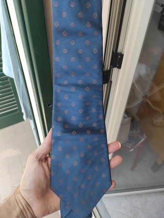 Kiton Neapel Krawatte handgefertigt 7fach feinste Seide