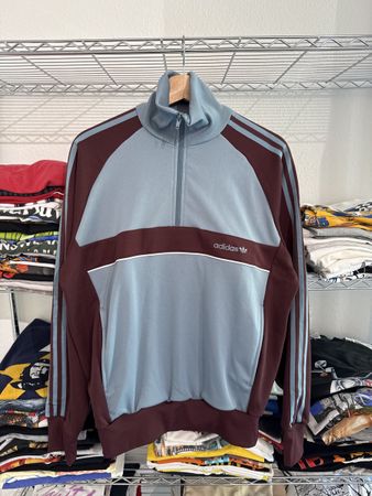 Y2K Adidas Quarter Zip Tracktop Size L 