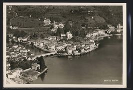 Ponte Tresa, Ortsansicht vom Flugzeug au