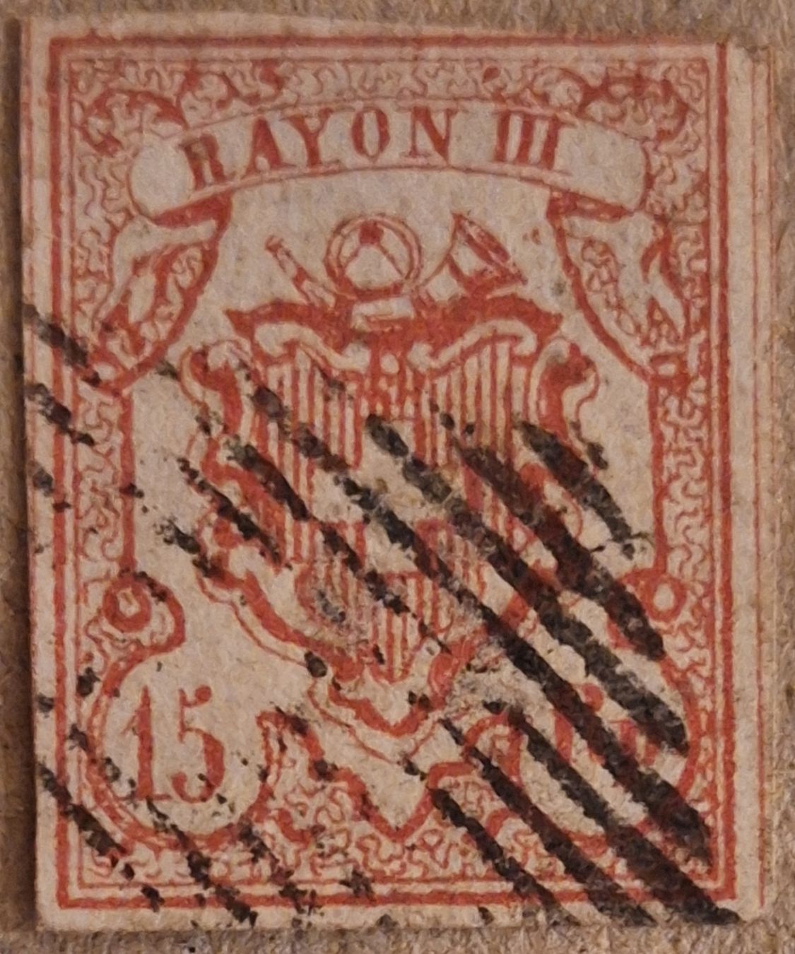 Tutti i francobolli: Rayon Nr. 20 Typ 8 UL II mit Befund – Usato da Balgach venduto da SIMEON27