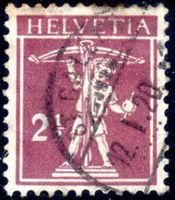 TELLKNABE MIT ARMBRUST 1920 SBK 136 GESTEMPELT - Q353