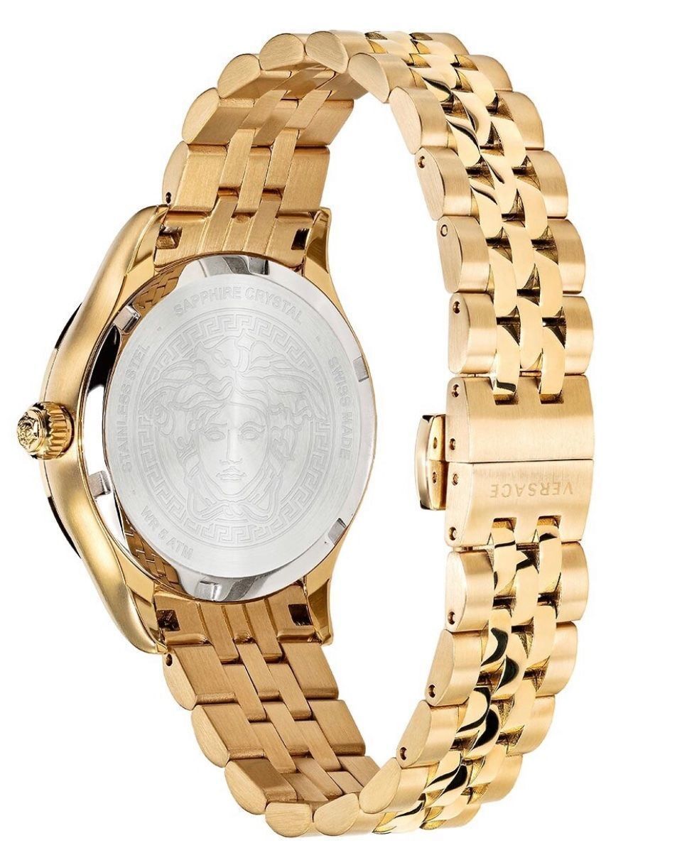 Versace Orologi: VERSACE Hellenyium Watch Gold-Tone – Nuovo e nell'imballaggio originale da Oberaach venduto da Dandy2021 1