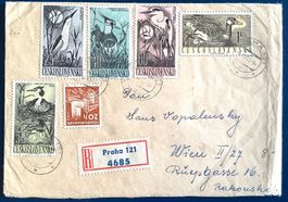 1961 Tschechoslowakei R- Zensurbrief / Prag - Wien