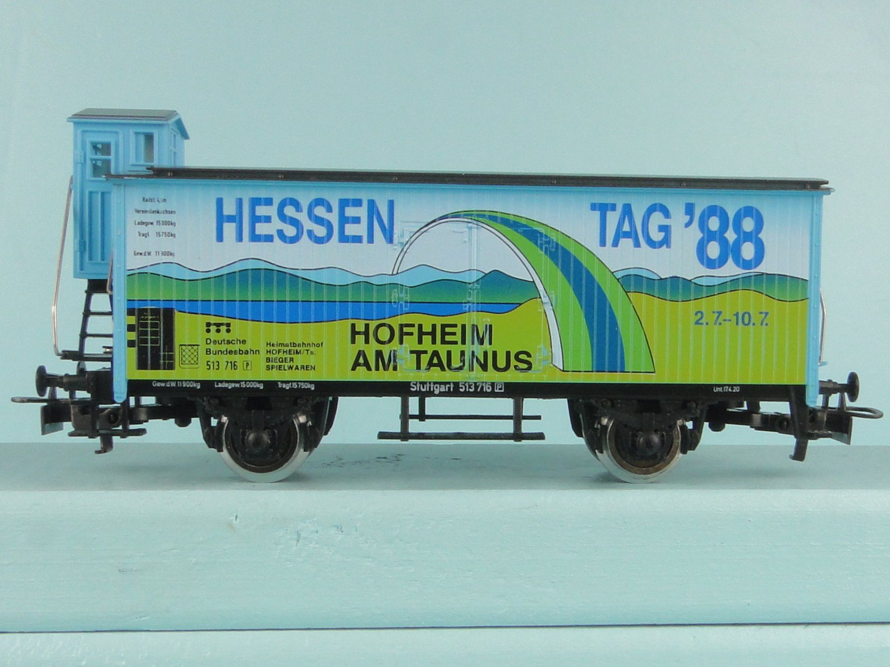 Märklin Modellini di ferrovie: Märklin "Hessen Tag" Gedeckter Güterwagen – Usato da Bülach venduto da cann11 6
