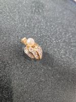 Goldanhänger Perle Zirkonia 14K / 3 gr. Geschenkidee 🎁💎🤩
