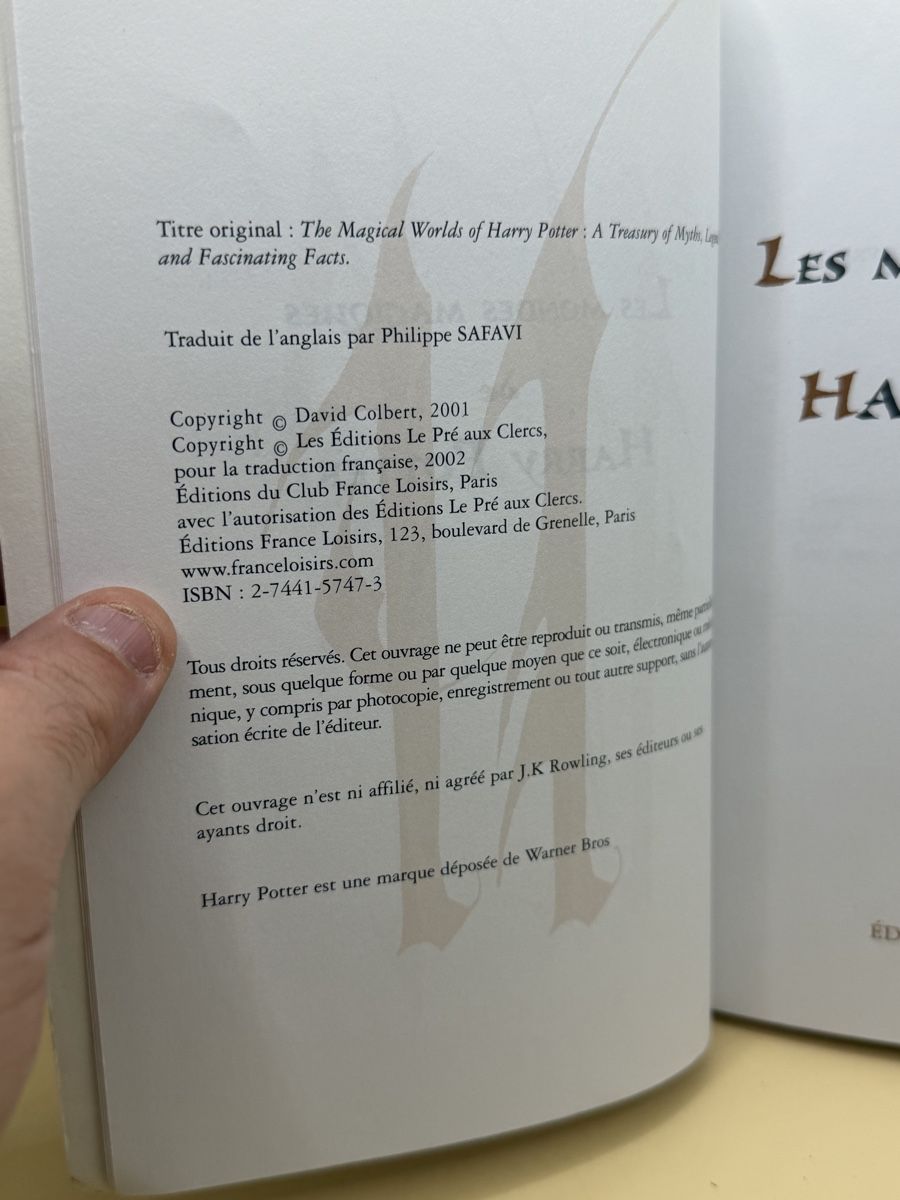 Libri: Les Mondes Magiques de Harry Potter 2002 – Usato da Genève venduto da sho_67qj 4